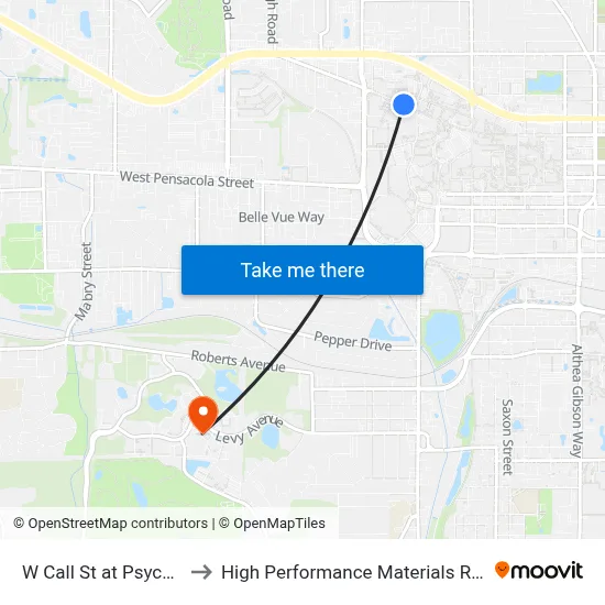 W Call St at Psychology  Way to High Performance Materials Research Institute map