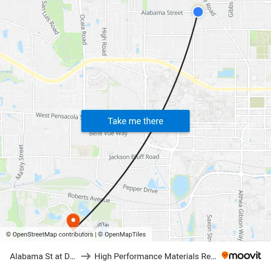 Alabama St at Dade St Eb to High Performance Materials Research Institute map