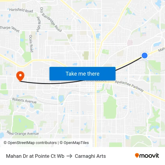 Mahan Dr at Pointe Ct Wb to Carnaghi Arts map