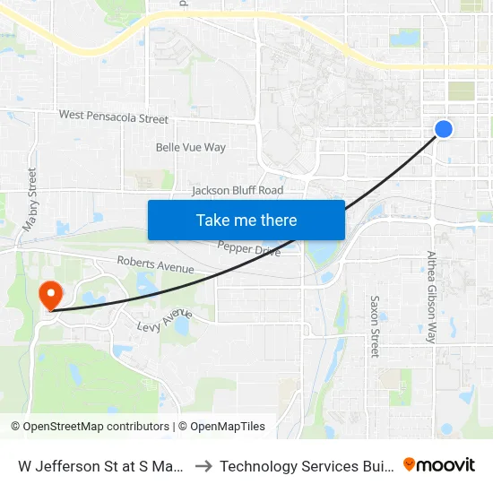W Jefferson St at S Macomb St Eb to Technology Services Building (Elbit) map