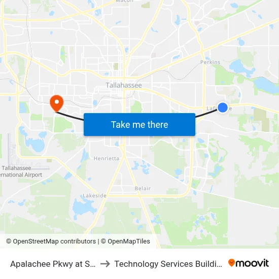 Apalachee Pkwy at Sutor Rd to Technology Services Building (Elbit) map
