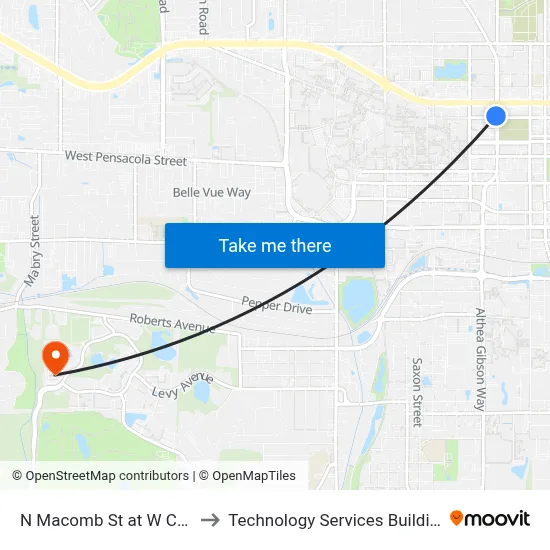 N Macomb St at W Call St Sb to Technology Services Building (Elbit) map