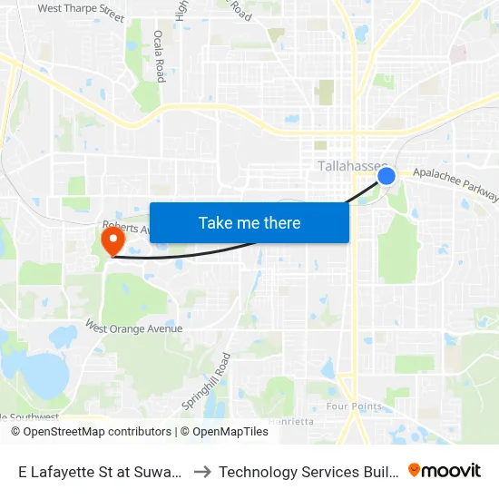 E Lafayette St at Suwannee St Eb to Technology Services Building (Elbit) map