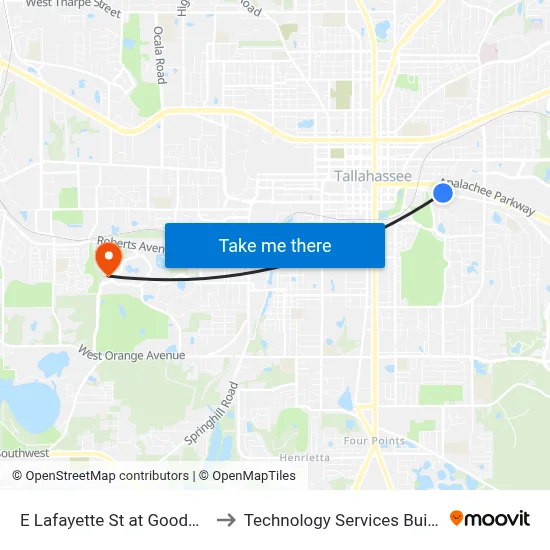 E Lafayette St at Goodbody Ln Wb to Technology Services Building (Elbit) map