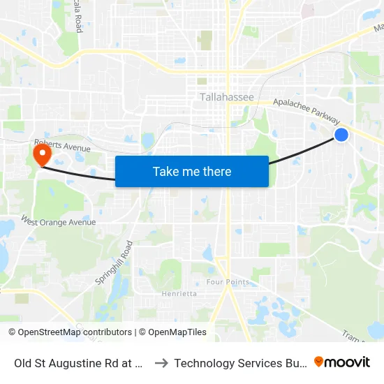 Old St Augustine Rd at Dacron Dr Eb to Technology Services Building (Elbit) map