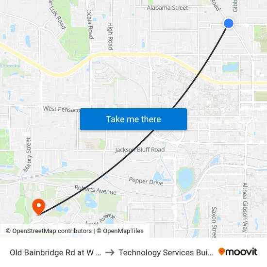 Old Bainbridge Rd at W 4th Ave Sb to Technology Services Building (Elbit) map