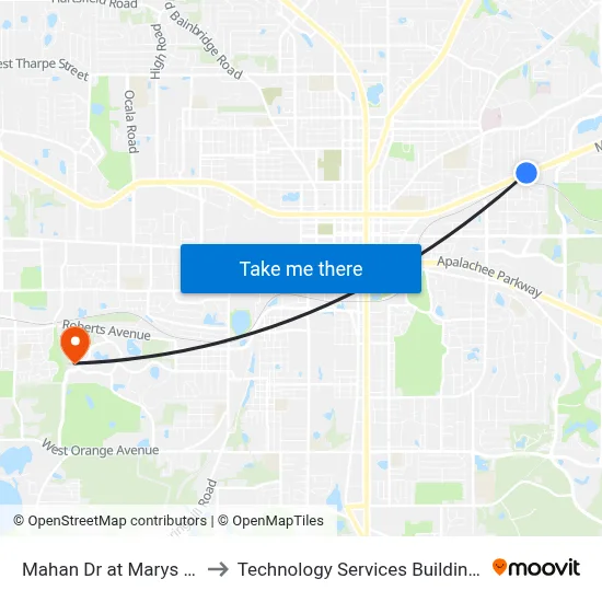 Mahan Dr at Marys Dr Wb to Technology Services Building (Elbit) map