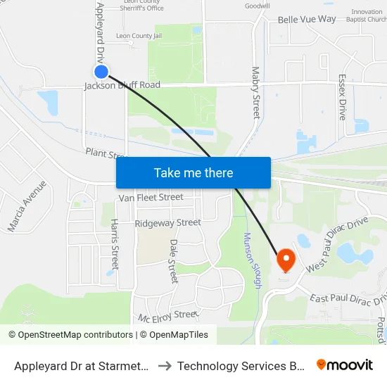 Appleyard Dr at Starmetro Offices Nb to Technology Services Building (Elbit) map