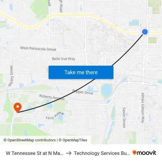 W Tennessee St at N Macomb St Wb to Technology Services Building (Elbit) map