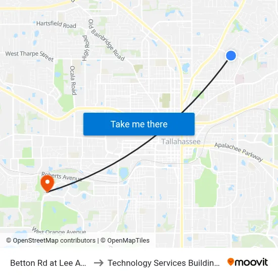 Betton Rd at Lee Ave Wb to Technology Services Building (Elbit) map