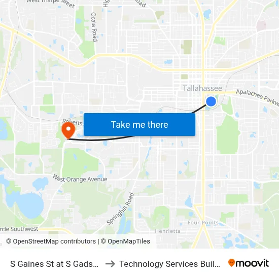 S Gaines St at S Gadsden St Eb to Technology Services Building (Elbit) map