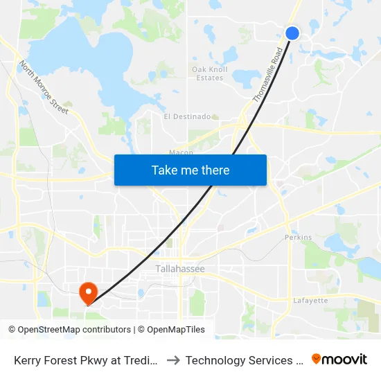 Kerry Forest Pkwy at Tredington Park Dr Wb to Technology Services Building (Elbit) map