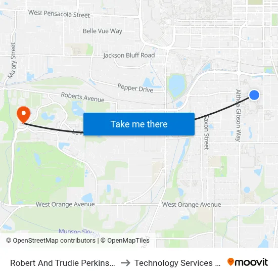 Robert And Trudie Perkins Way at Famu Eb to Technology Services Building (Elbit) map