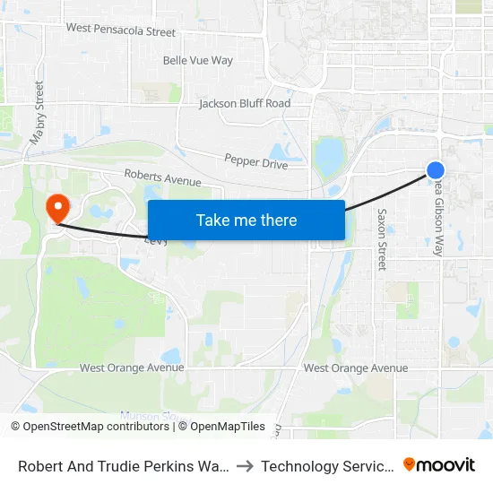 Robert And Trudie Perkins Way at Althea Gibson Way Eb to Technology Services Building (Elbit) map