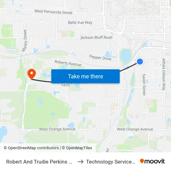 Robert And Trudie Perkins Way at Disston St Wb to Technology Services Building (Elbit) map