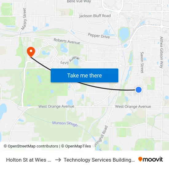 Holton St at Wies St Sb to Technology Services Building (Elbit) map