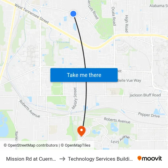 Mission Rd at Cuerno St Eb to Technology Services Building (Elbit) map