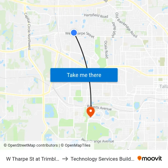 W Tharpe St at Trimble Rd Wb to Technology Services Building (Elbit) map