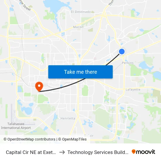 Capital Cir NE at Exeter Rd Sb to Technology Services Building (Elbit) map