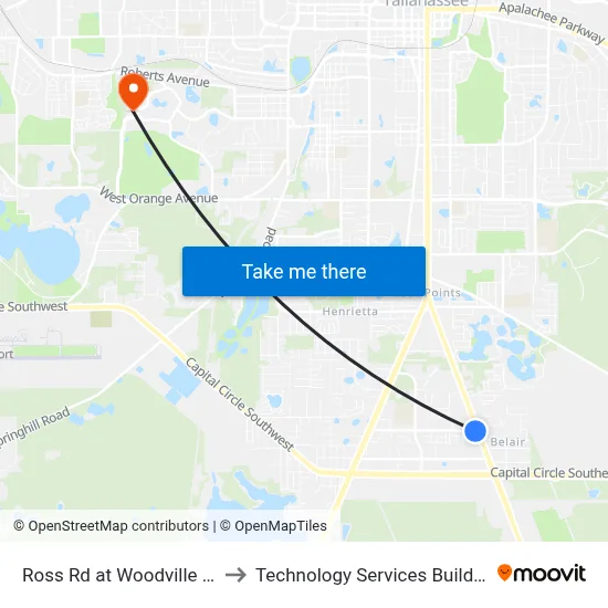 Ross Rd at Woodville Hwy Wb to Technology Services Building (Elbit) map