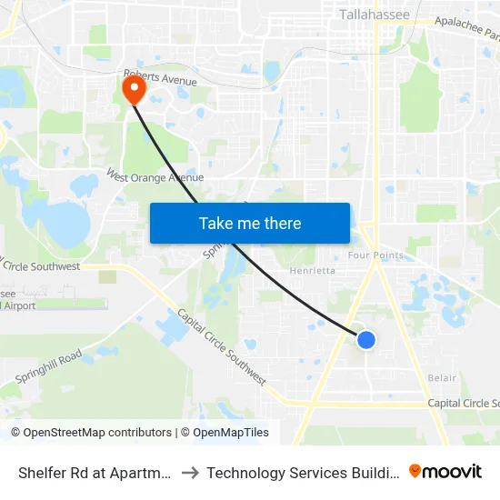 Shelfer Rd at Apartments Nb to Technology Services Building (Elbit) map