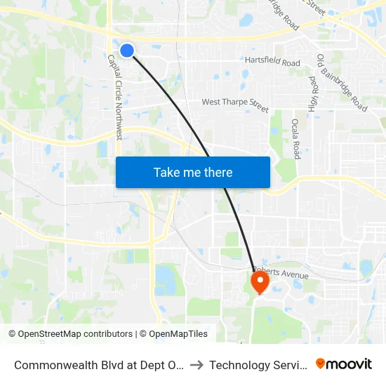 Commonwealth Blvd at Dept Of Environmental Protection Eb to Technology Services Building (Elbit) map