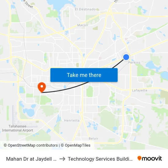 Mahan Dr at Jaydell Cir Wb to Technology Services Building (Elbit) map