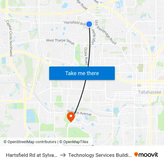 Hartsfield Rd at Sylvan Ct Wb to Technology Services Building (Elbit) map