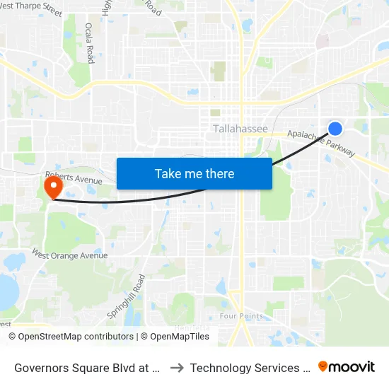 Governors Square Blvd at Reece Park Ln Wb to Technology Services Building (Elbit) map