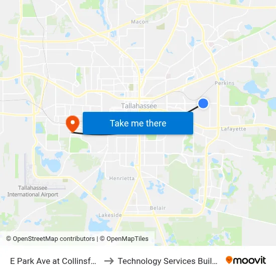 E Park Ave at Collinsford Rd Eb to Technology Services Building (Elbit) map