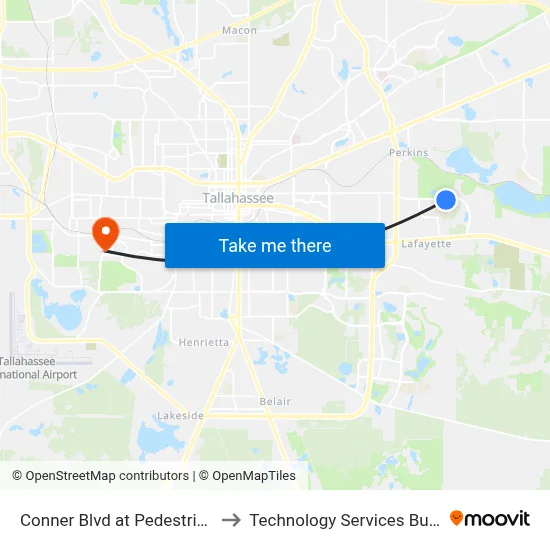 Conner Blvd at Pedestrian Bridge Eb to Technology Services Building (Elbit) map