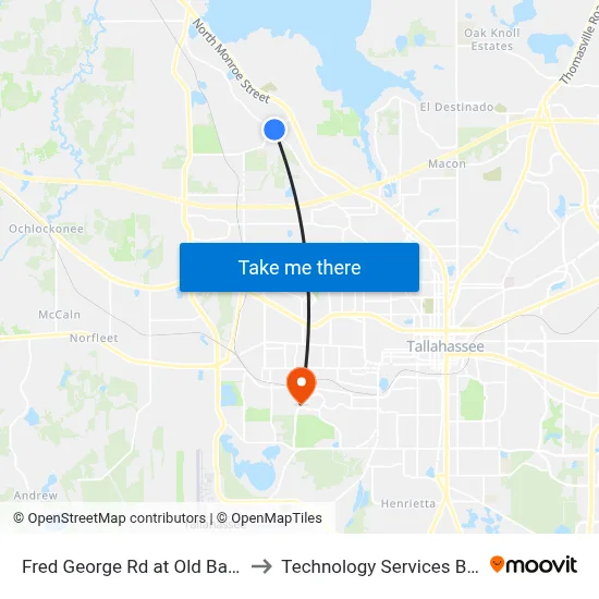 Fred George Rd at Old Bainbridge Rd Sb to Technology Services Building (Elbit) map