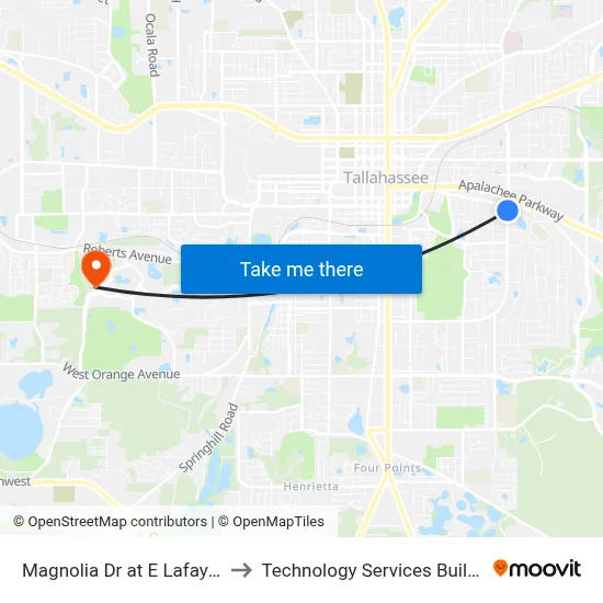 Magnolia Dr at E Lafayette St Sb to Technology Services Building (Elbit) map
