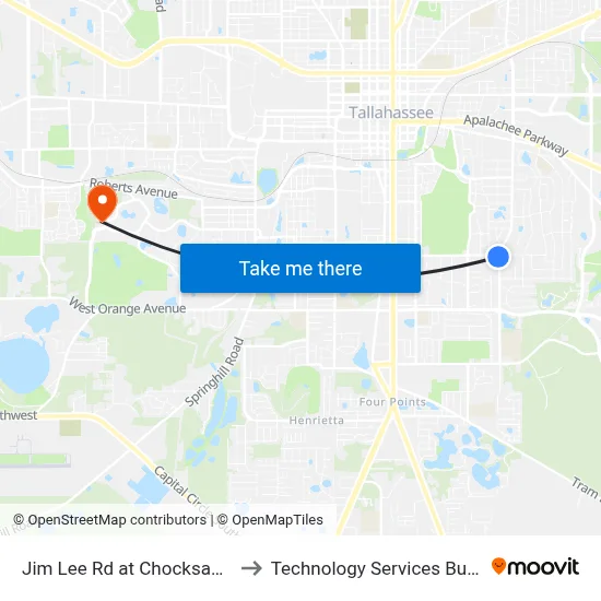 Jim Lee Rd at Chocksacka Nene Sb to Technology Services Building (Elbit) map