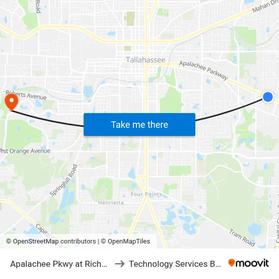 Apalachee Pkwy at Richardson Rd Wb to Technology Services Building (Elbit) map