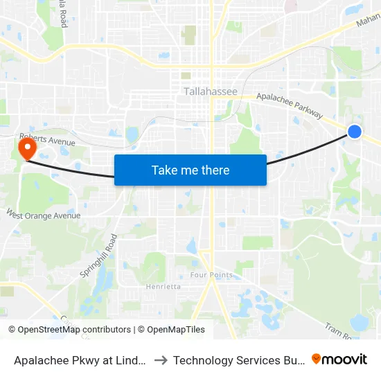 Apalachee Pkwy at Linda Ann Dr Wb to Technology Services Building (Elbit) map