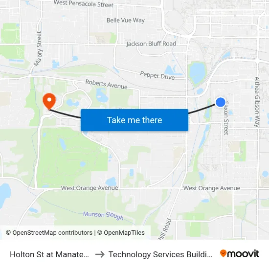 Holton St at Manatee St Sb to Technology Services Building (Elbit) map