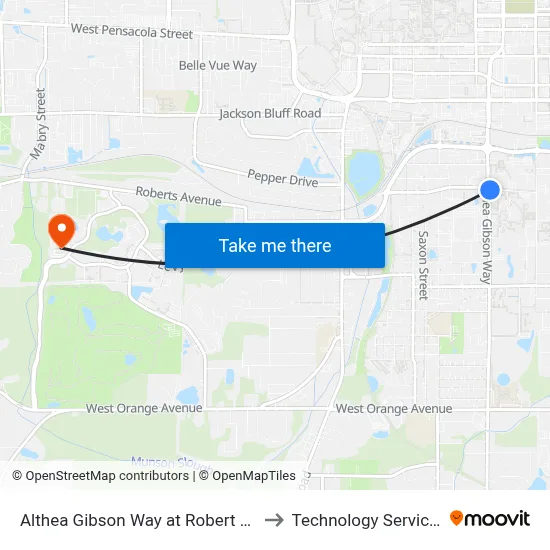 Althea Gibson Way at Robert And Trudie Perkins Way Nb to Technology Services Building (Elbit) map