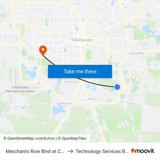 Merchants Row Blvd at Capital Cir SE Eb to Technology Services Building (Elbit) map