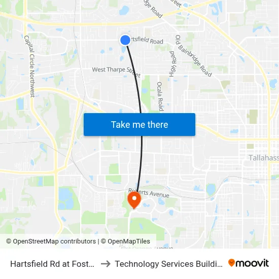 Hartsfield Rd at Foster Dr Eb to Technology Services Building (Elbit) map