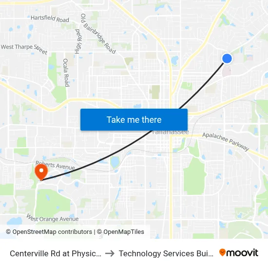 Centerville Rd at Physicians Dr Nb to Technology Services Building (Elbit) map