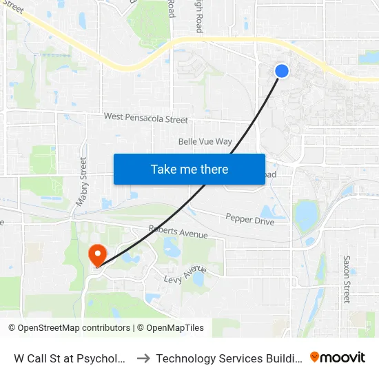 W Call St at Psychology  Way to Technology Services Building (Elbit) map