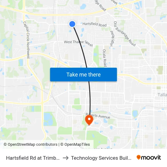 Hartsfield Rd at Trimble Rd Wb to Technology Services Building (Elbit) map