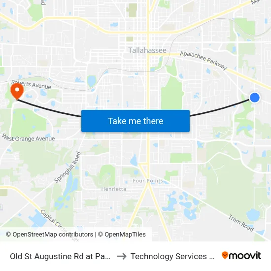Old St Augustine Rd at Paul Russell Rd Wb to Technology Services Building (Elbit) map
