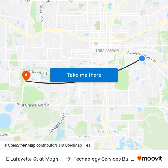 E Lafayette St at Magnolia Dr Wb to Technology Services Building (Elbit) map