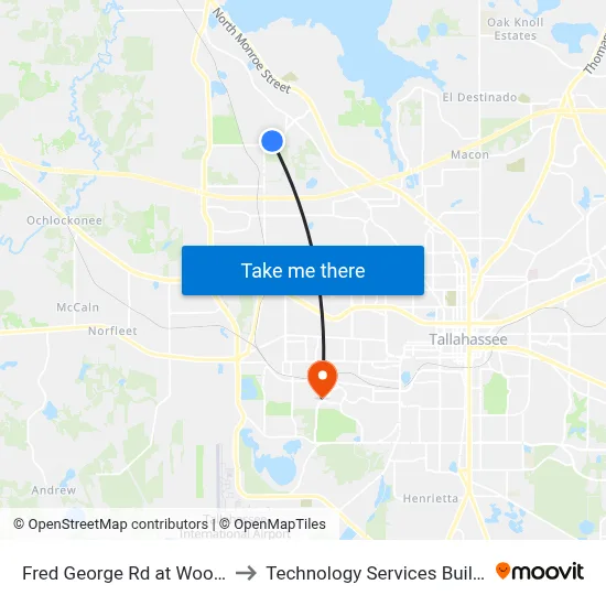 Fred George Rd at Woodhill Dr Eb to Technology Services Building (Elbit) map