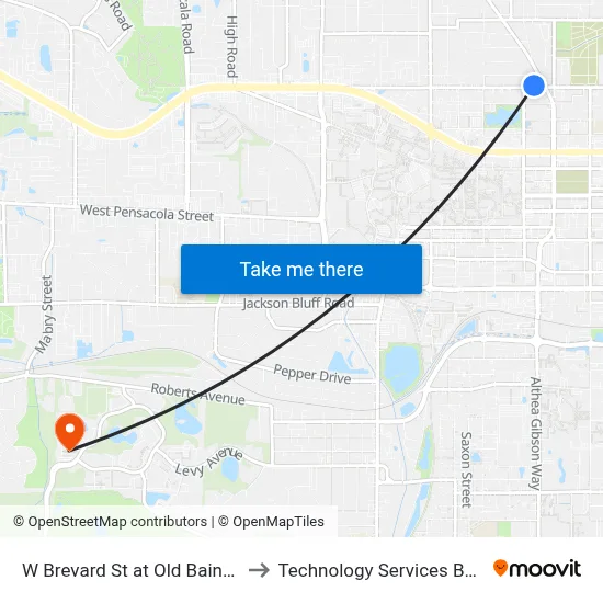 W Brevard St at Old Bainbridge Rd Wb to Technology Services Building (Elbit) map