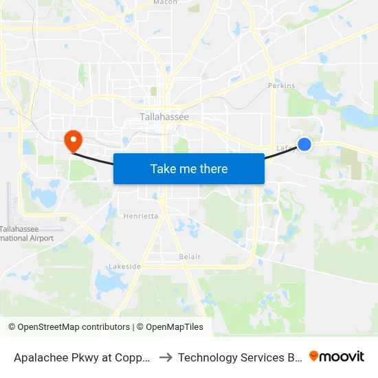 Apalachee Pkwy at Copper Creek Dr Wb to Technology Services Building (Elbit) map