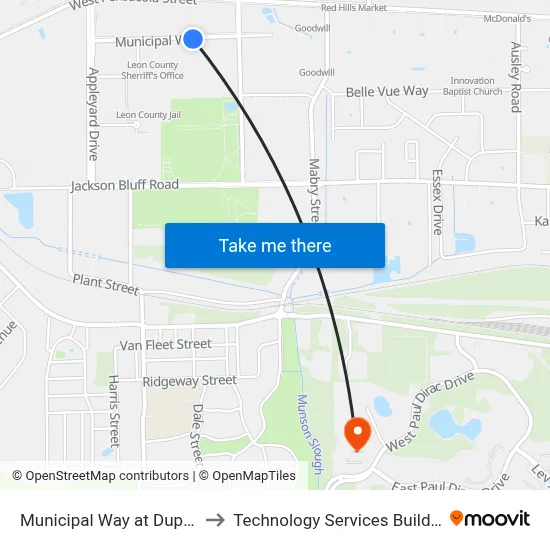 Municipal Way at Dupree St Eb to Technology Services Building (Elbit) map
