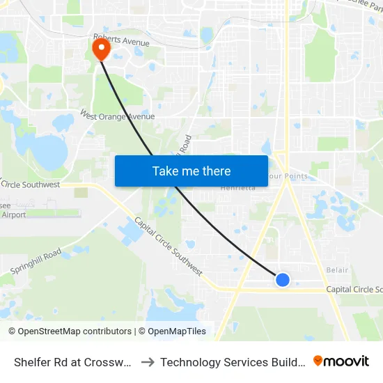 Shelfer Rd at Crossway Rd Sb to Technology Services Building (Elbit) map
